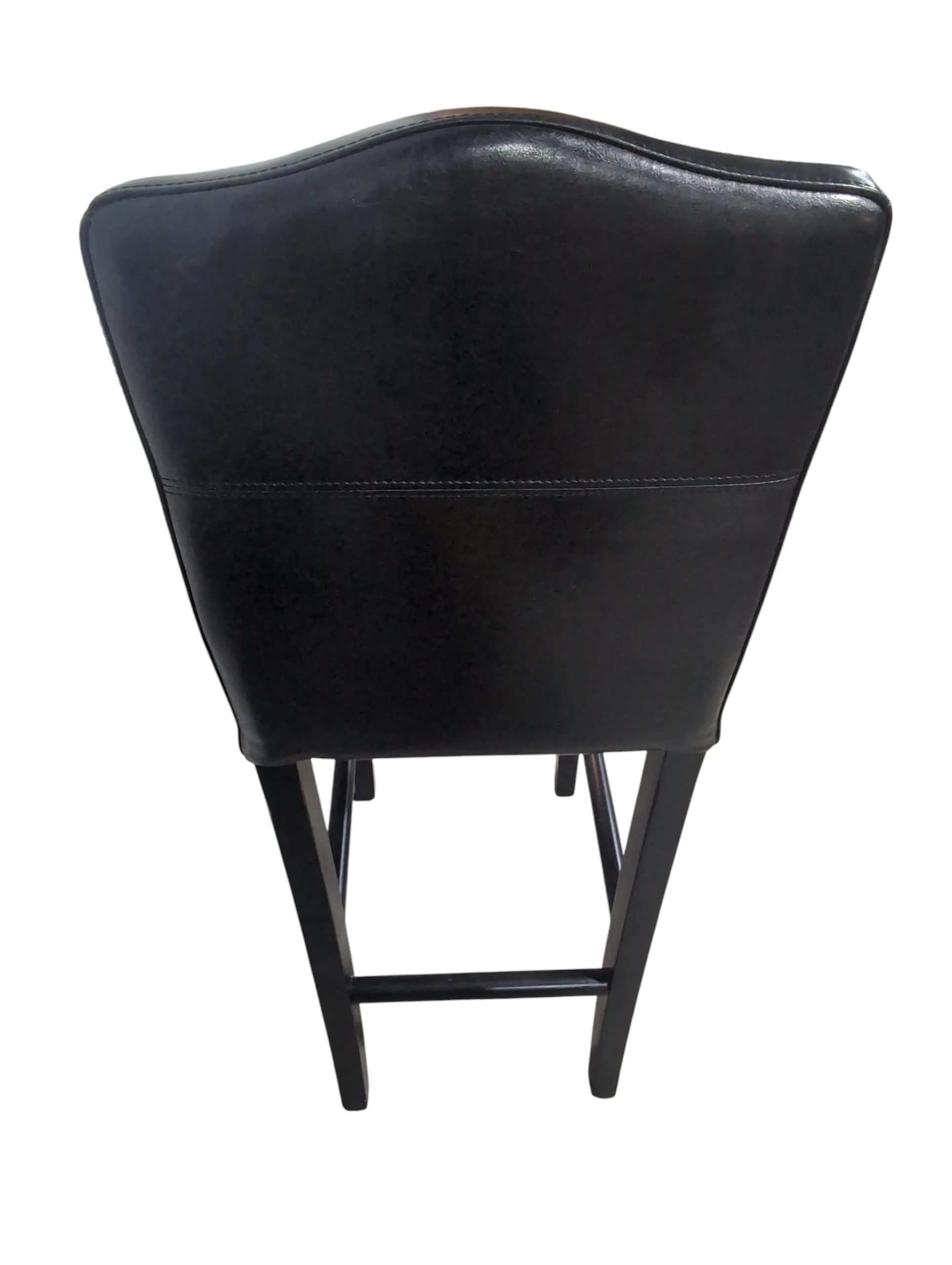 Black Leather Barstool - Image 3