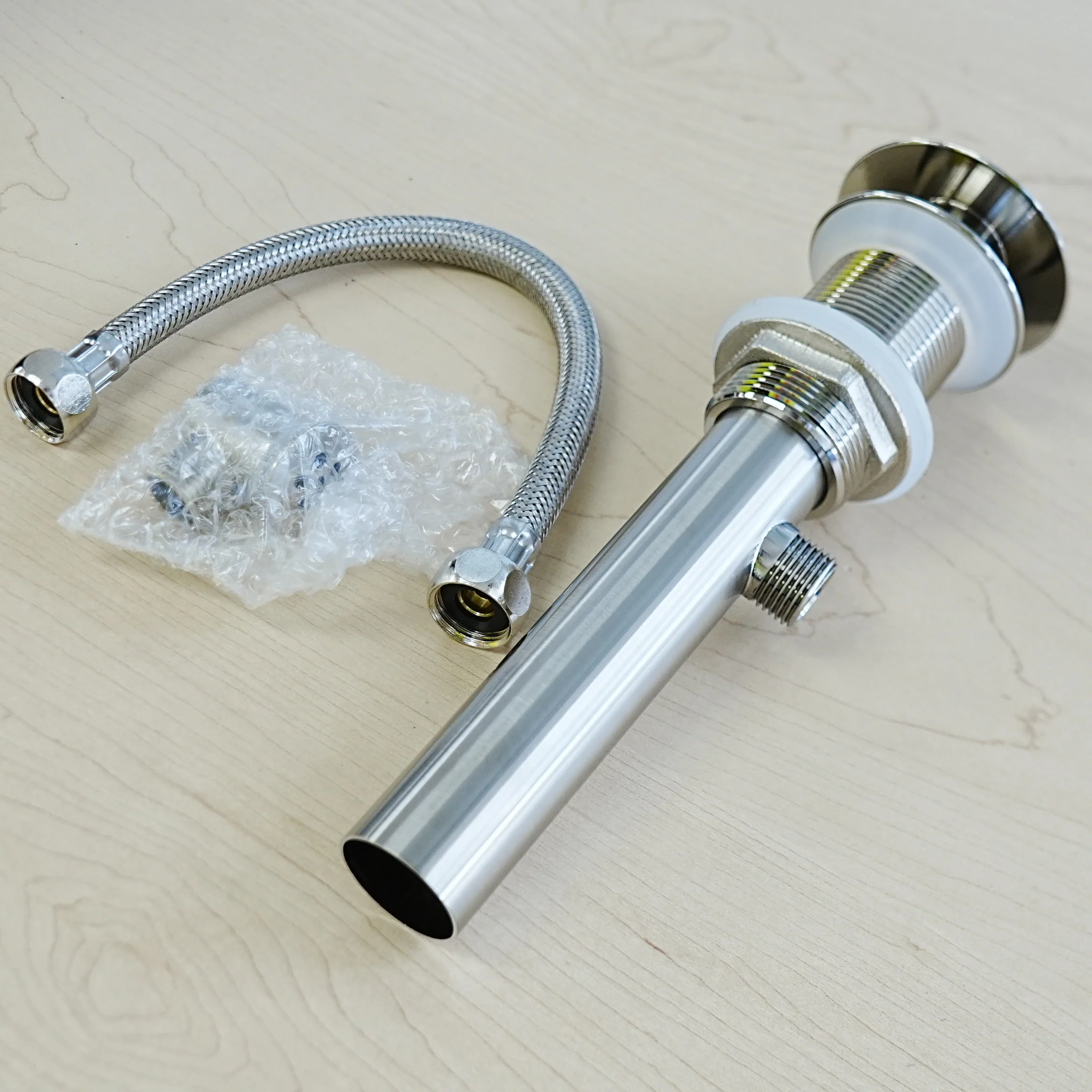 B. Nickel Pop-up Glass Drain & Overflow for Bathroom Sink – TY-5632ST-1 - Image 4