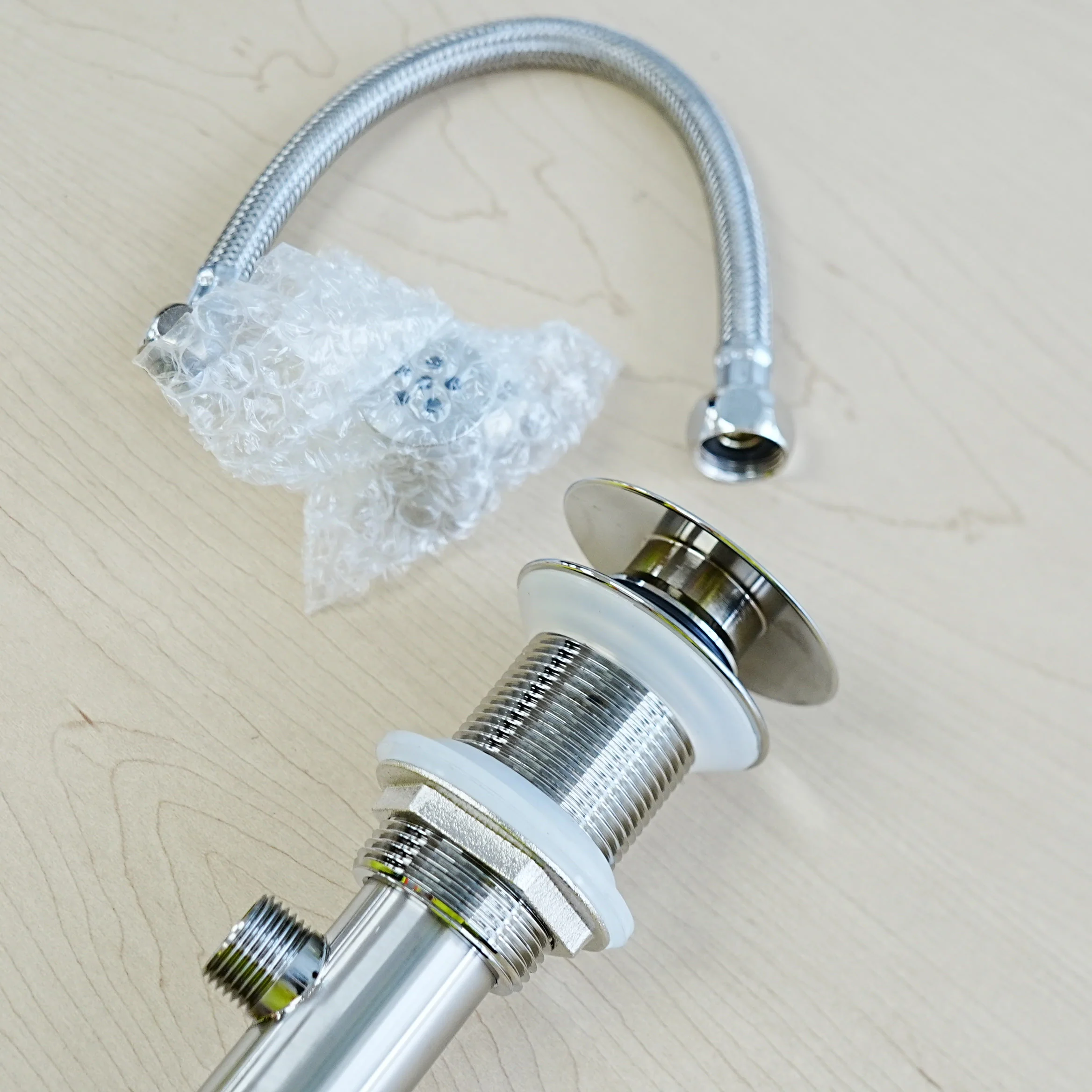 B. Nickel Pop-up Glass Drain & Overflow for Bathroom Sink – TY-5632ST-1 - Image 6