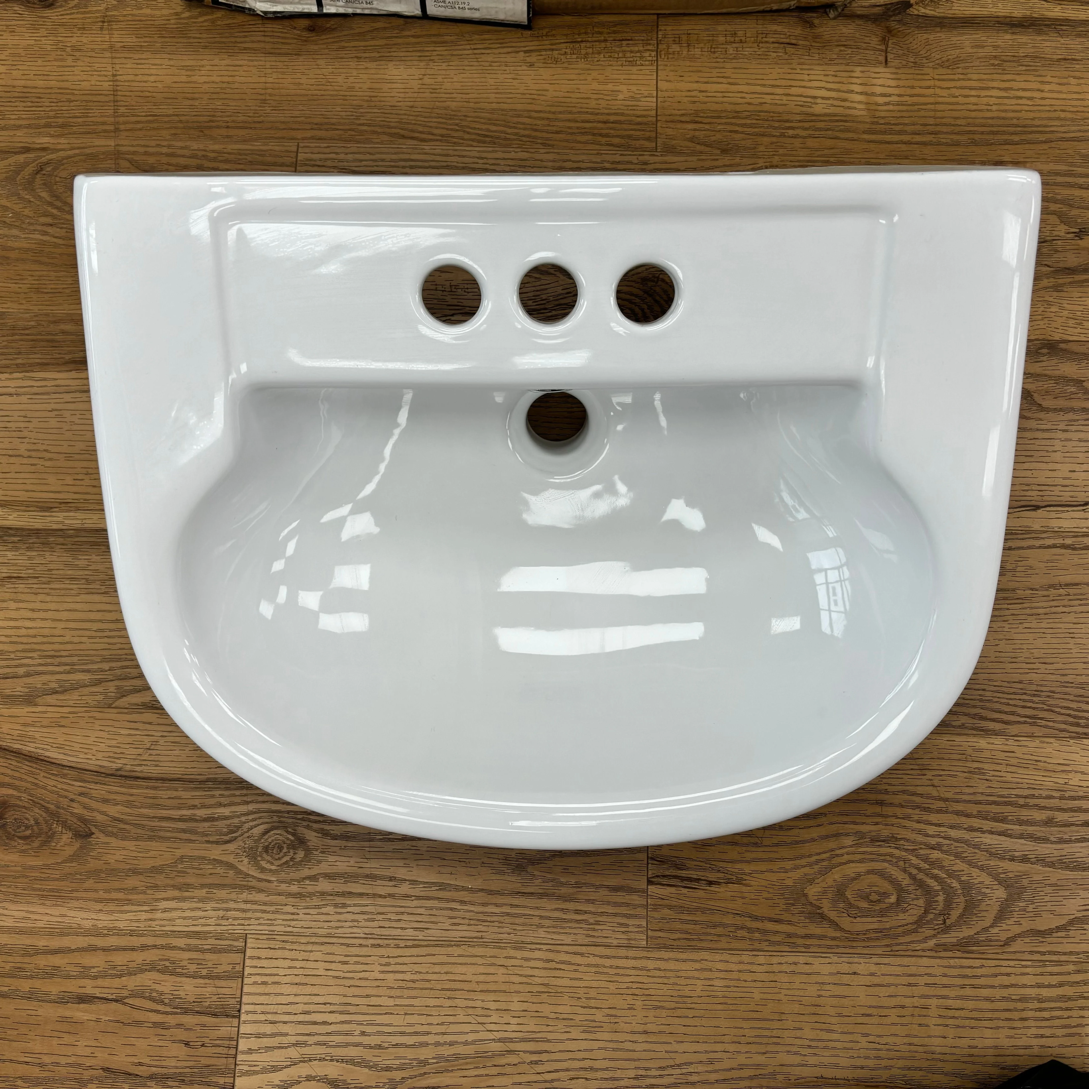 20.5x16.5-Inch Mini Pedestal Basin Only with 4in. Center in White, 4343AMX - Image 8