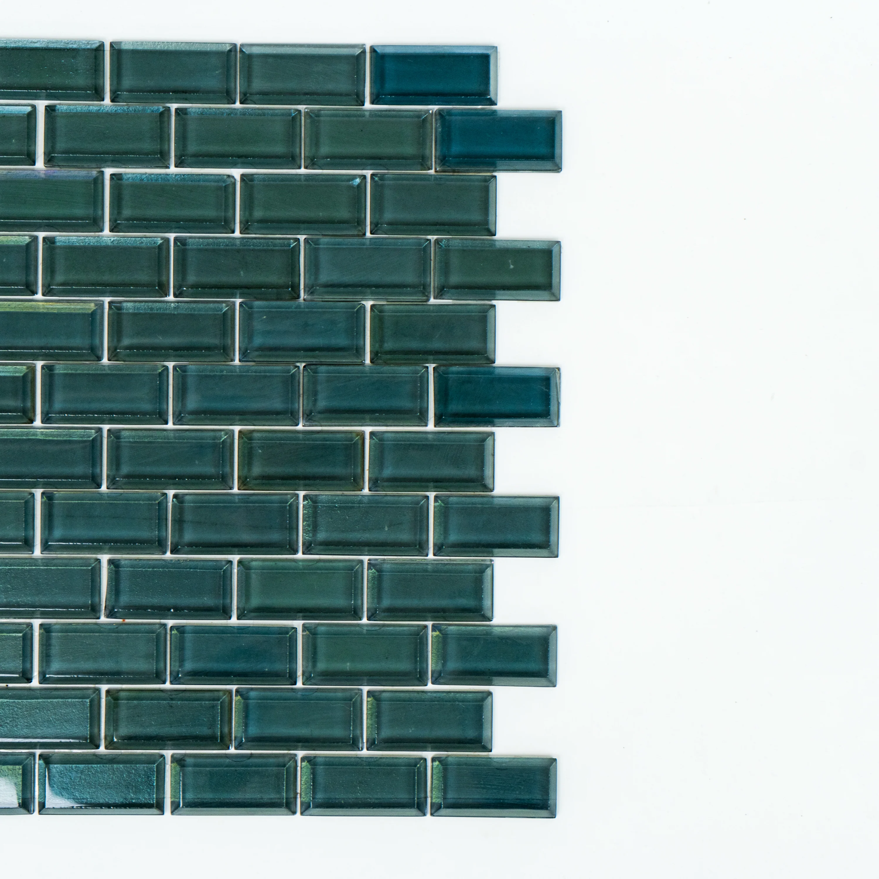 Crystal Dark Turquoise Mosaic Tiles - 10.7" x 10.7" - Image 3