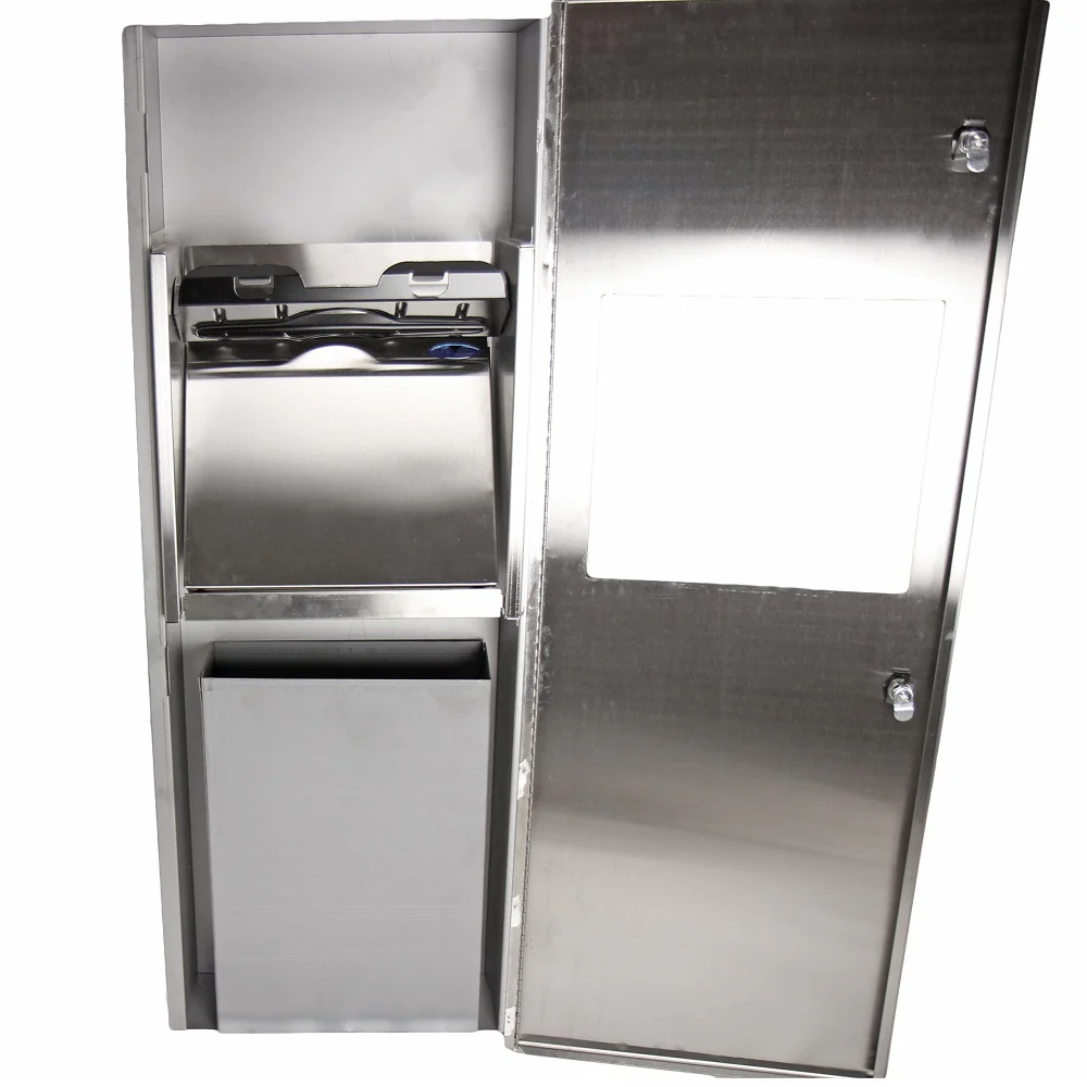 Recessed Paper Towel Dispenser/Disposal Combo - Image 3