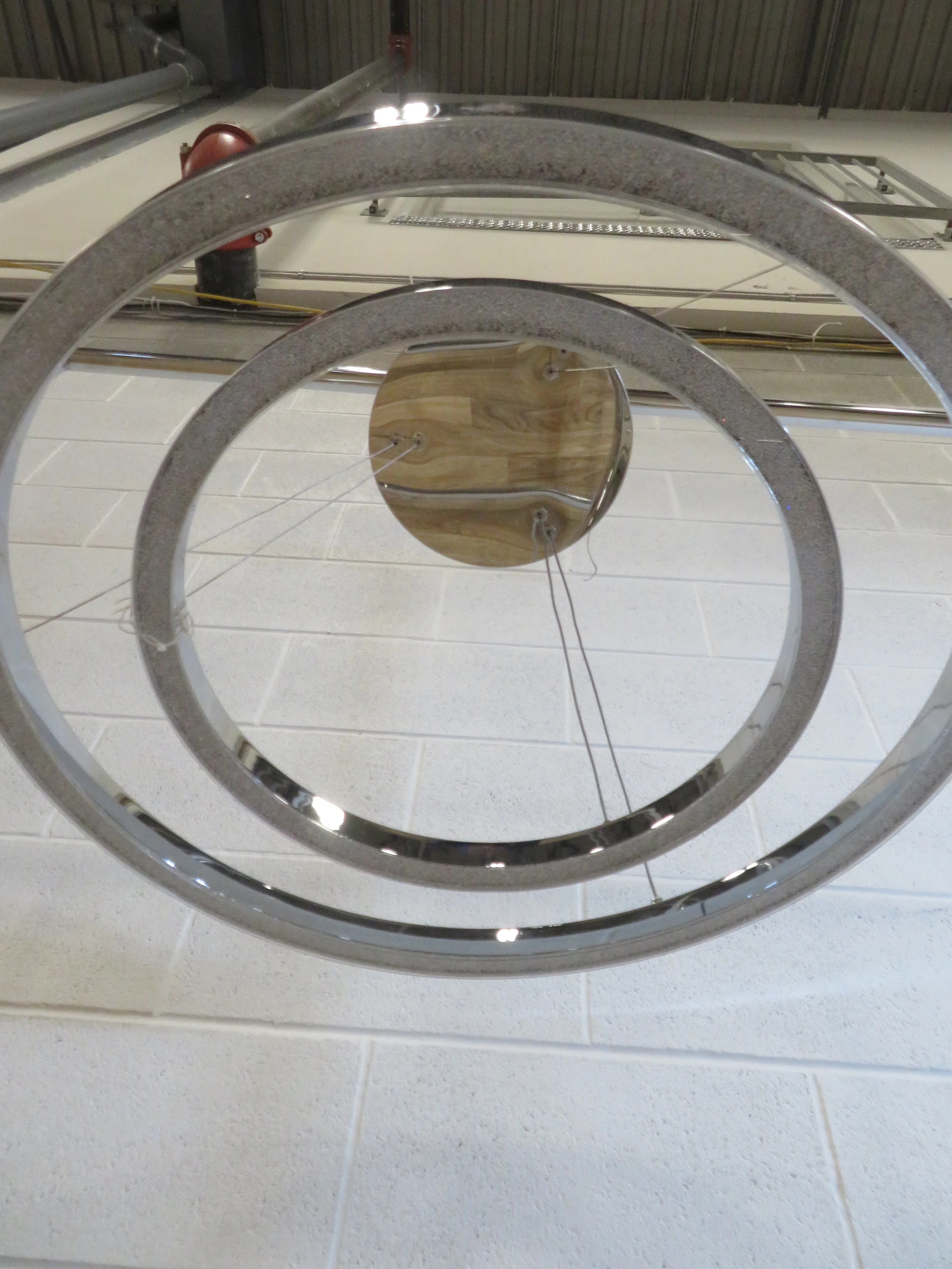 Two Ring Chrome LED Chandelier - Image 3